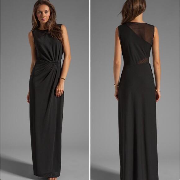 Halston Heritage Dresses & Skirts - Halston Heritage Cheer Contrast‎ Gown Sleeveless Formal Dress in Black, Size 4